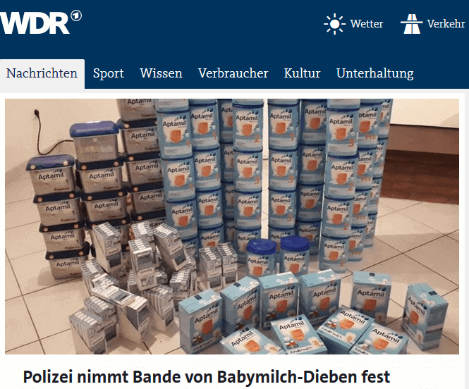 Babymilch Mafia Zeitung WDR
